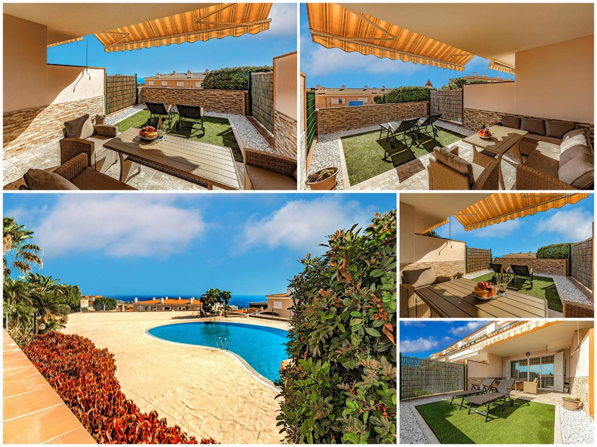 Spacious Ocean View Family Townhouse Puerto de Santiago  Exterior photo
